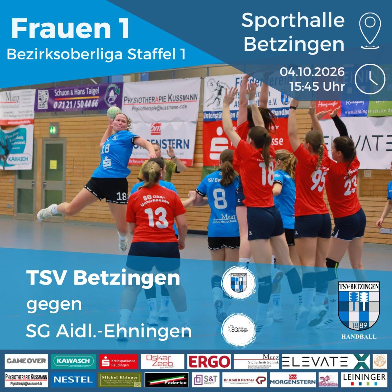 Frauen1 und Männer 1 am Sonntag 04.10.2026 in Betzingen